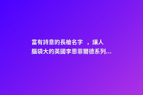 富有詩意的長槍名字，讓人腦袋大的英國李恩菲爾德系列步槍